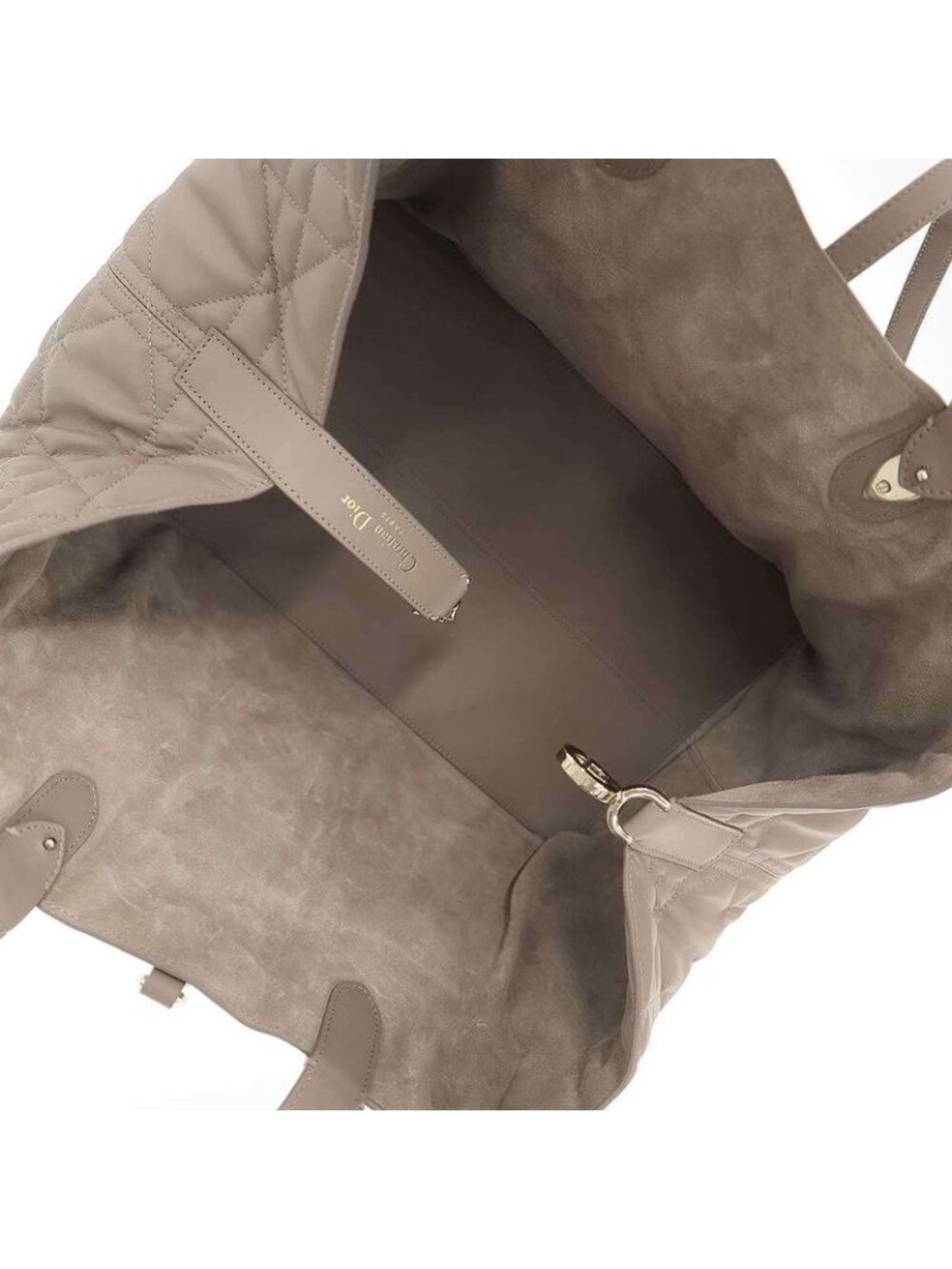 Dior Toujours Bag Large Macro Cannage Calfskin Beige - Picture 6 of 8